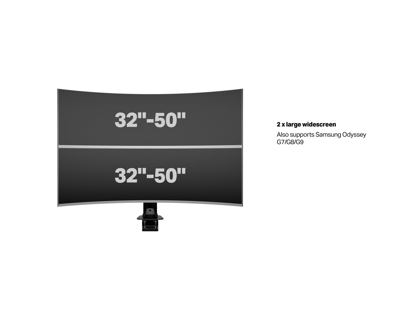 Multibrackets M VESA Deskmount HD Dual Vertical Monitor Arm for 32"–57" Ultrawide Monitors | 7350105210556