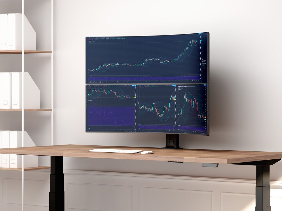 Multibrackets M VESA Deskmount HD Dual Vertical Monitor Arm for 32"–57" Ultrawide Monitors | 7350105210556