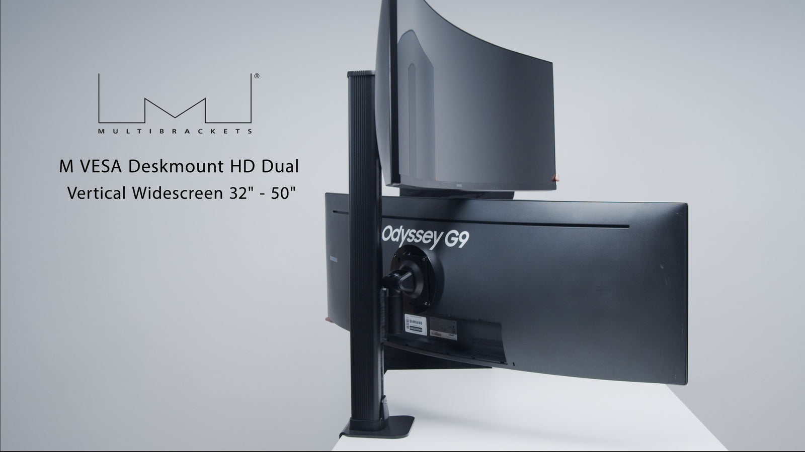Multibrackets M VESA Deskmount HD Dual Vertical Monitor Arm for 32"–57" Ultrawide Monitors | 7350105210556