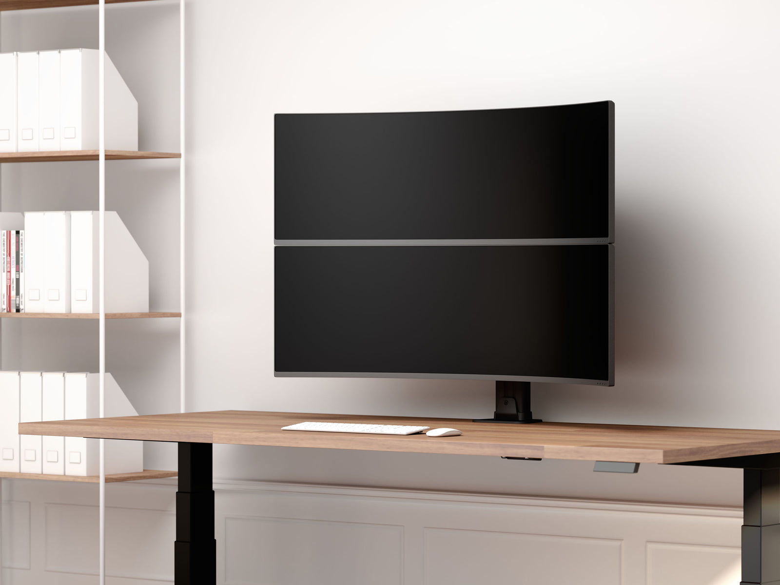 Multibrackets M VESA Deskmount HD Dual Vertical Monitor Arm for 32"–57" Ultrawide Monitors | 7350105210556