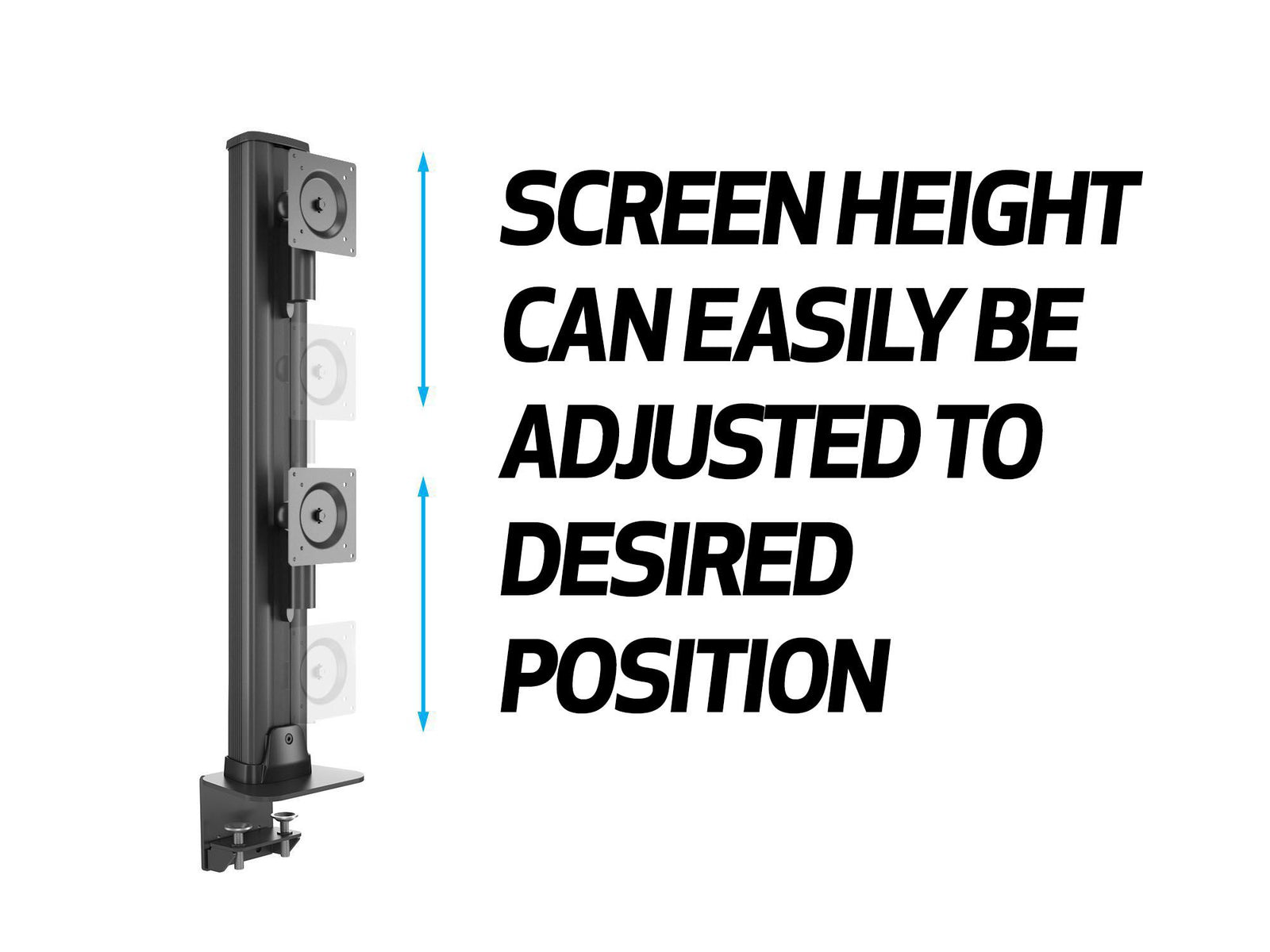 Multibrackets M VESA Deskmount HD Dual Vertical Monitor Arm for 32"–57" Ultrawide Monitors | 7350105210556