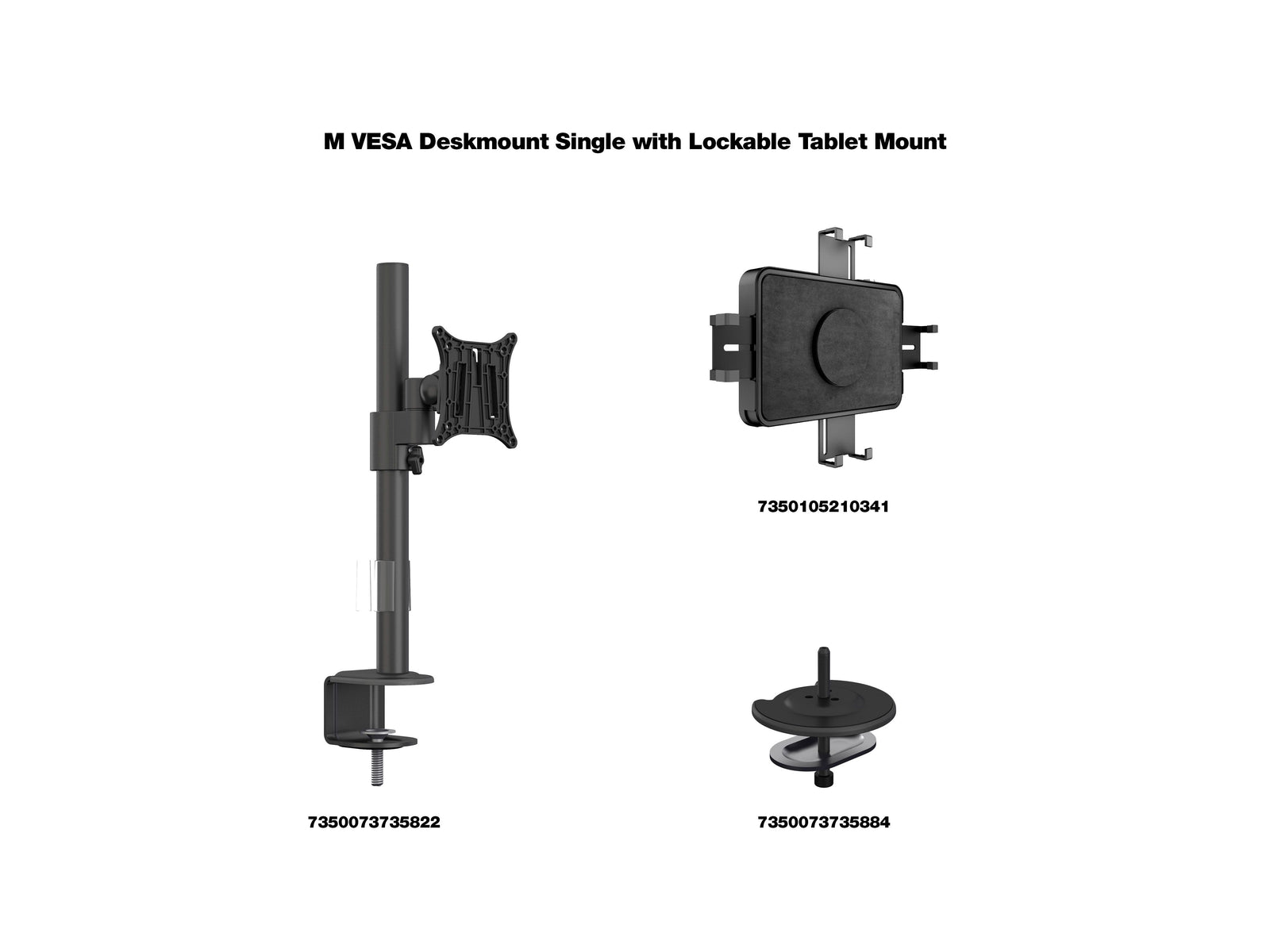Multibrackets M VESA Deskmount Lockable Tablet & iPad Stand for 7"-14.6" Tablets | 7350105212796 Tablet Mount Multibrackets