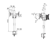 Multibrackets M VESA Deskmount Officeline Dual Monitor Arm for 15"–30" Monitors | 7350073735198
