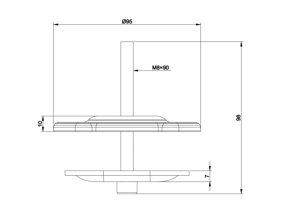 Multibrackets M VESA Deskmount Officeline Grommet Base for 15"-32" Monitors | 7350073735303 Mount Accessories Multibrackets