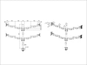 Multibrackets M VESA Deskmount Officeline Quad Monitor Arm for 15"–30" Monitors | 7350073735587