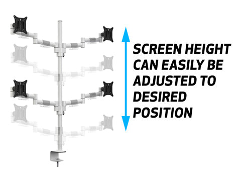 Multibrackets M VESA Deskmount Officeline Quad Monitor Arm for 15"–30" Monitors | 7350073735587