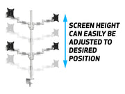 Multibrackets M VESA Deskmount Officeline Quad Monitor Arm for 15"–30" Monitors | 7350073735587