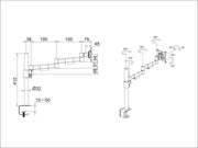 Multibrackets M VESA Deskmount Officeline Single Monitor Arm for 15"–30" Monitors | 7350073735174
