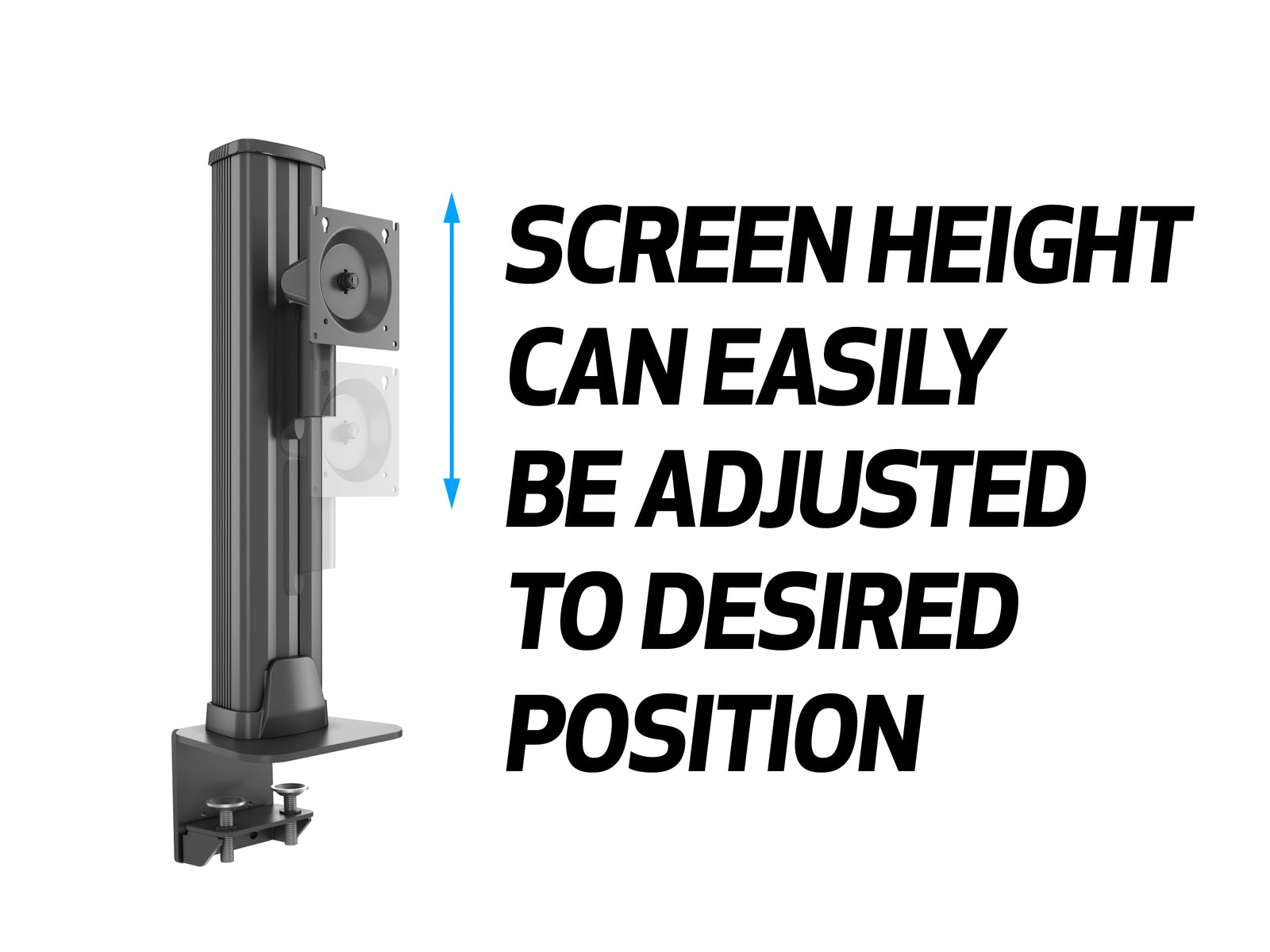 Multibrackets M VESA Deskmount Single Vertical Monitor Arm for 32"–57" Ultrawide Monitors | 7350105210723