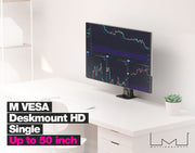 Multibrackets M VESA Deskmount Single Vertical Monitor Arm for 32"–57" Ultrawide Monitors | 7350105210723