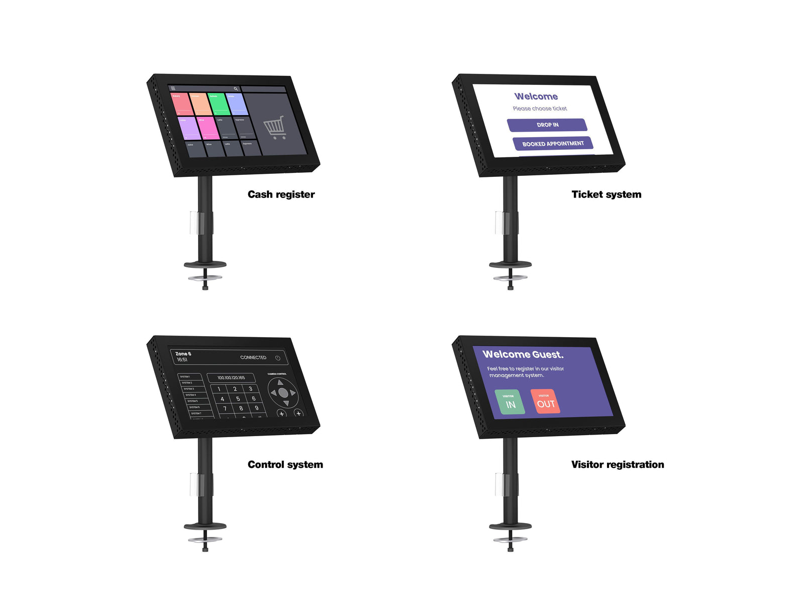 Multibrackets M VESA Deskmount for Samsung QB13R & QB13R-T 13" Displays | 7350105212789 Tablet Mount Multibrackets