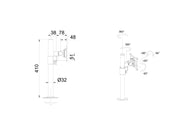 Multibrackets M VESA Deskmount for Samsung QB13R & QB13R-T 13" Displays | 7350105212789 Tablet Mount Multibrackets