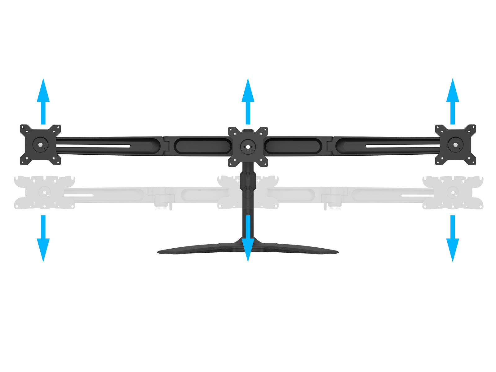Multibrackets M VESA Desktopmount Triple Monitor Stand for 15"–24" Monitors | 7350022734999