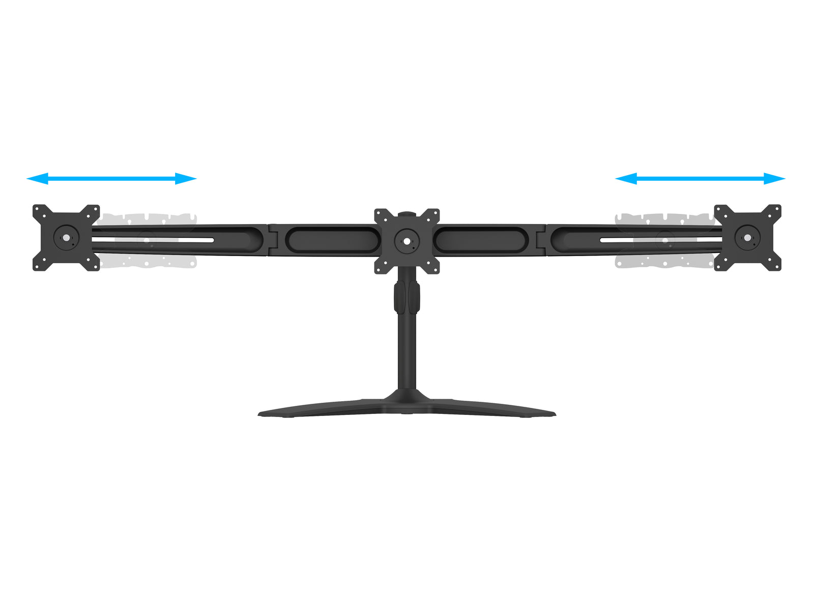 Multibrackets M VESA Desktopmount Triple Monitor Stand for 15"–24" Monitors | 7350022734999