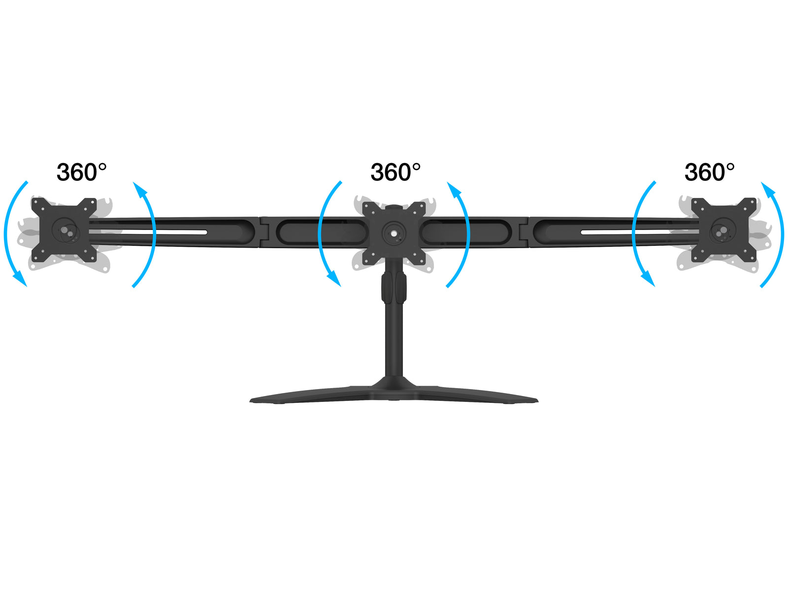Multibrackets M VESA Desktopmount Triple Monitor Stand for 15"–24" Monitors | 7350022734999