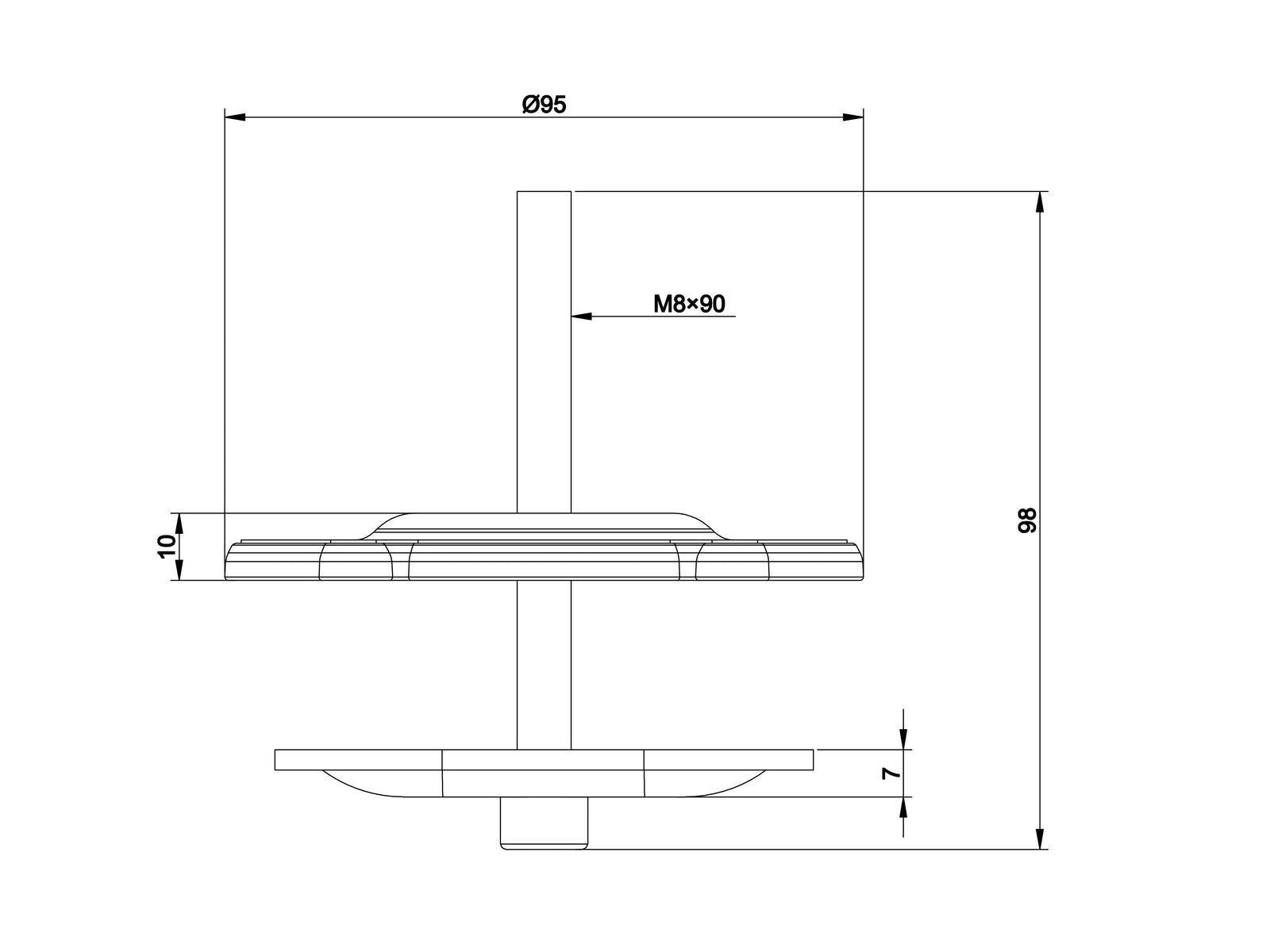 Multibrackets M VESA Dual B2B Lockable Tablet & Monitor Mount for 7"-14.6" | 7350105212819 Tablet Mount Multibrackets