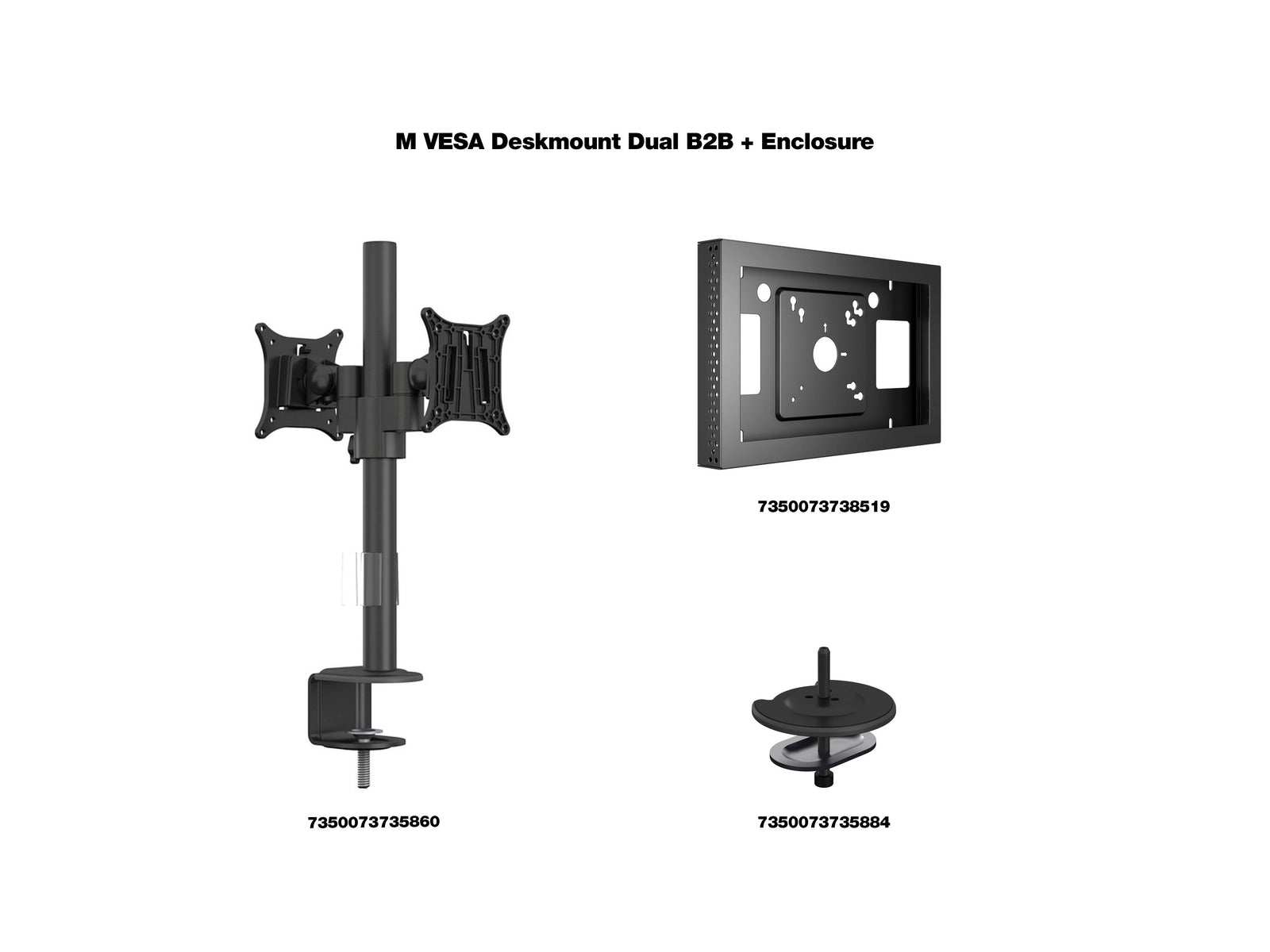 Multibrackets M VESA Dual B2B Mount for Samsung QB13R & QB13R-T | 7350105212802 Tablet Mount Multibrackets