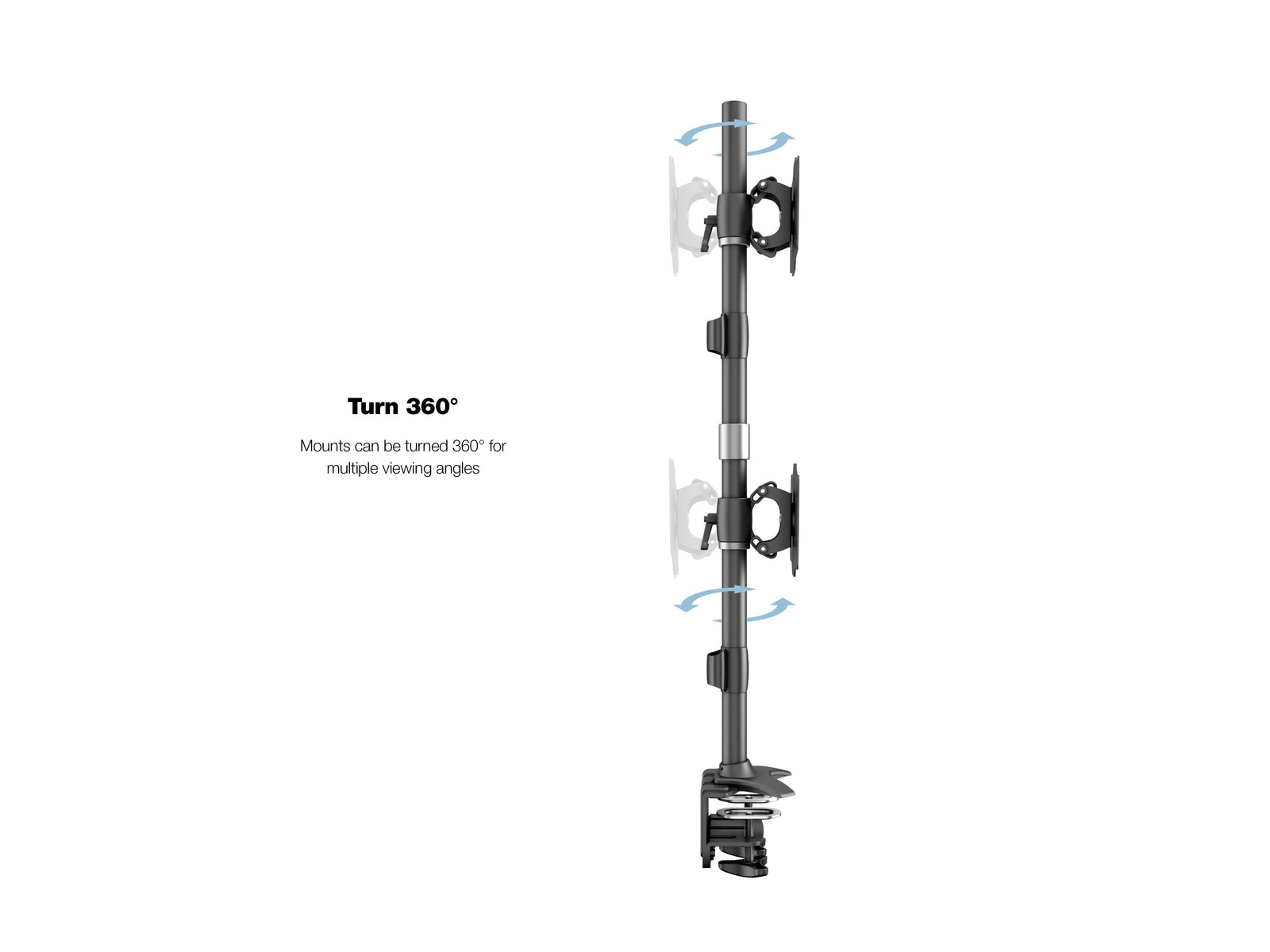 Multibrackets M VESA Dual Vertical Desk Clamp Monitor Mount for 24"–34" Monitors | 7350105212727