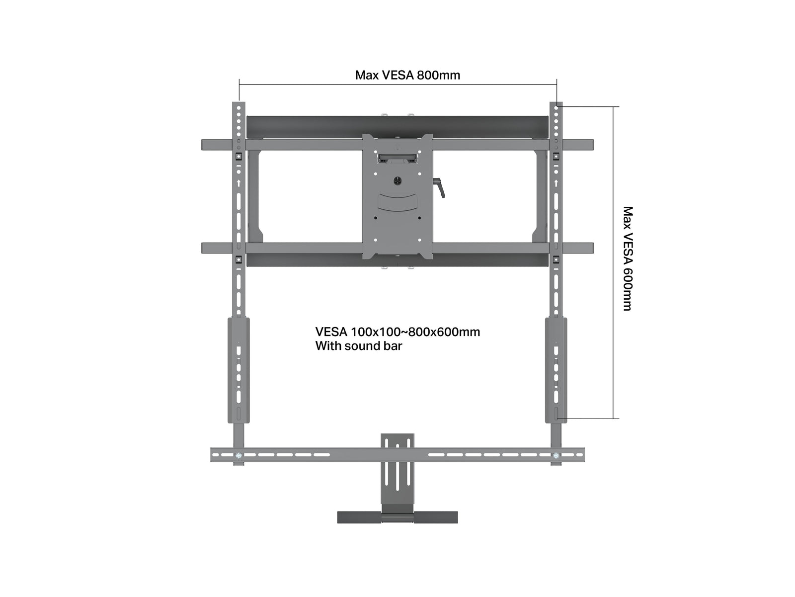 Multibrackets M VESA Extension Kit 200mm for VESA up to 800mm | 7350105219979