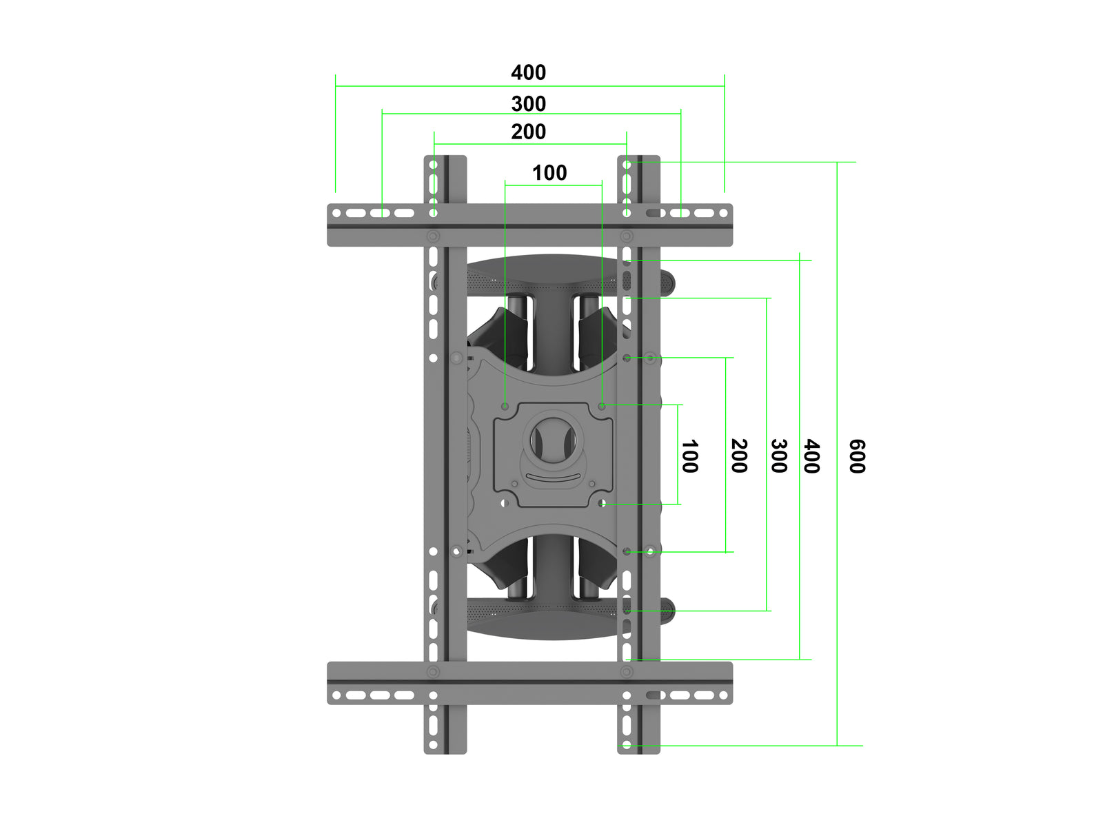 Multibrackets M VESA Flexarm Full Motion Dual Portrait Wall Mount for 40"–70" Screens | 7350105212314 Wall Mount Bracket Multibrackets