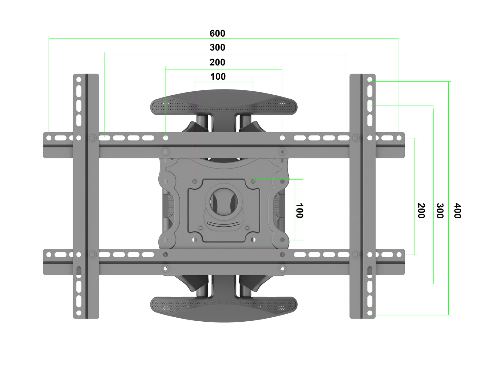 Multibrackets M VESA Flexarm Full Motion Dual Portrait Wall Mount for 40"–70" Screens | 7350105212314 Wall Mount Bracket Multibrackets