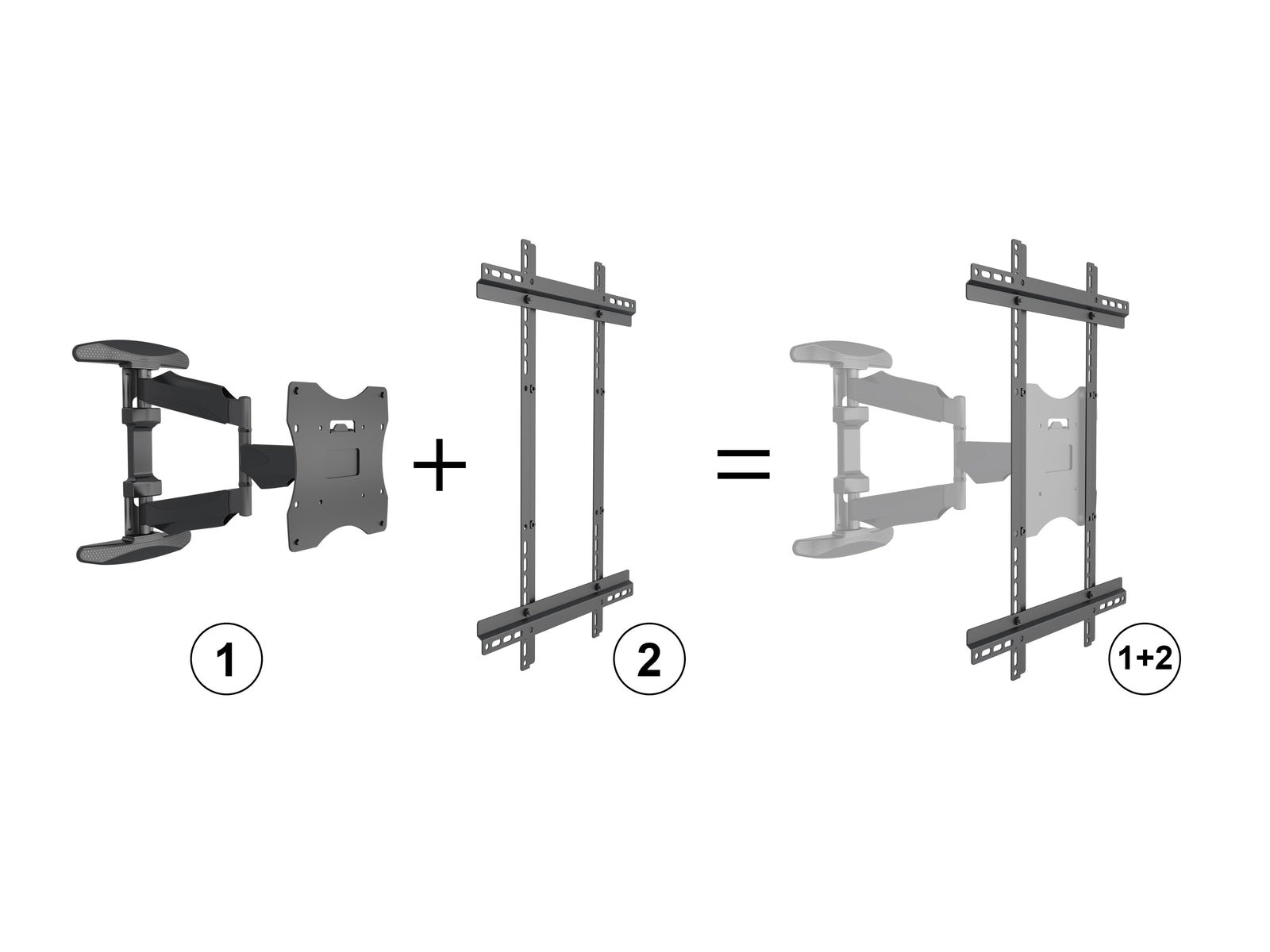 Multibrackets M VESA Flexarm Full Motion Portrait Wall Mount for 32"–55" Screens | 7350105212307 Wall Mount Bracket Multibrackets