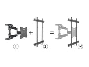Multibrackets M VESA Flexarm Full Motion Portrait Wall Mount for 32"–55" Screens | 7350105212307 Wall Mount Bracket Multibrackets