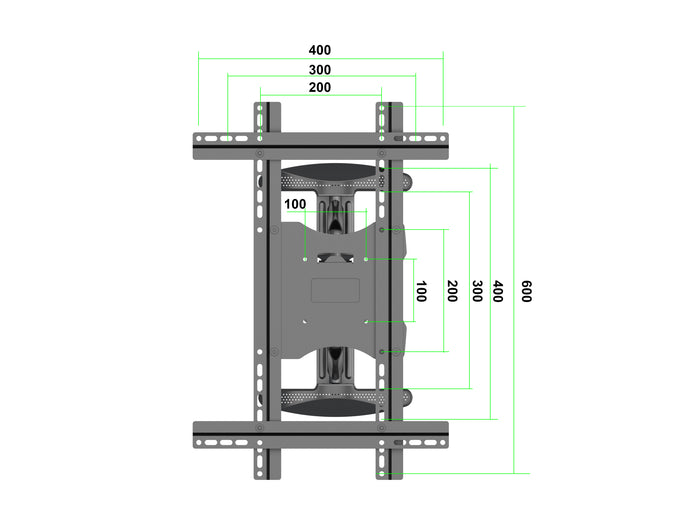 Multibrackets M VESA Flexarm Full Motion Portrait Wall Mount for 32"–55" Screens | 7350105212307 Wall Mount Bracket Multibrackets