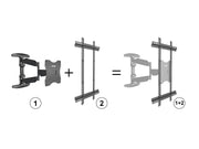 Multibrackets M VESA Flexarm Full Motion Portrait Wall Mount for 32"–55" Screens | 7350105212307 Wall Mount Bracket Multibrackets