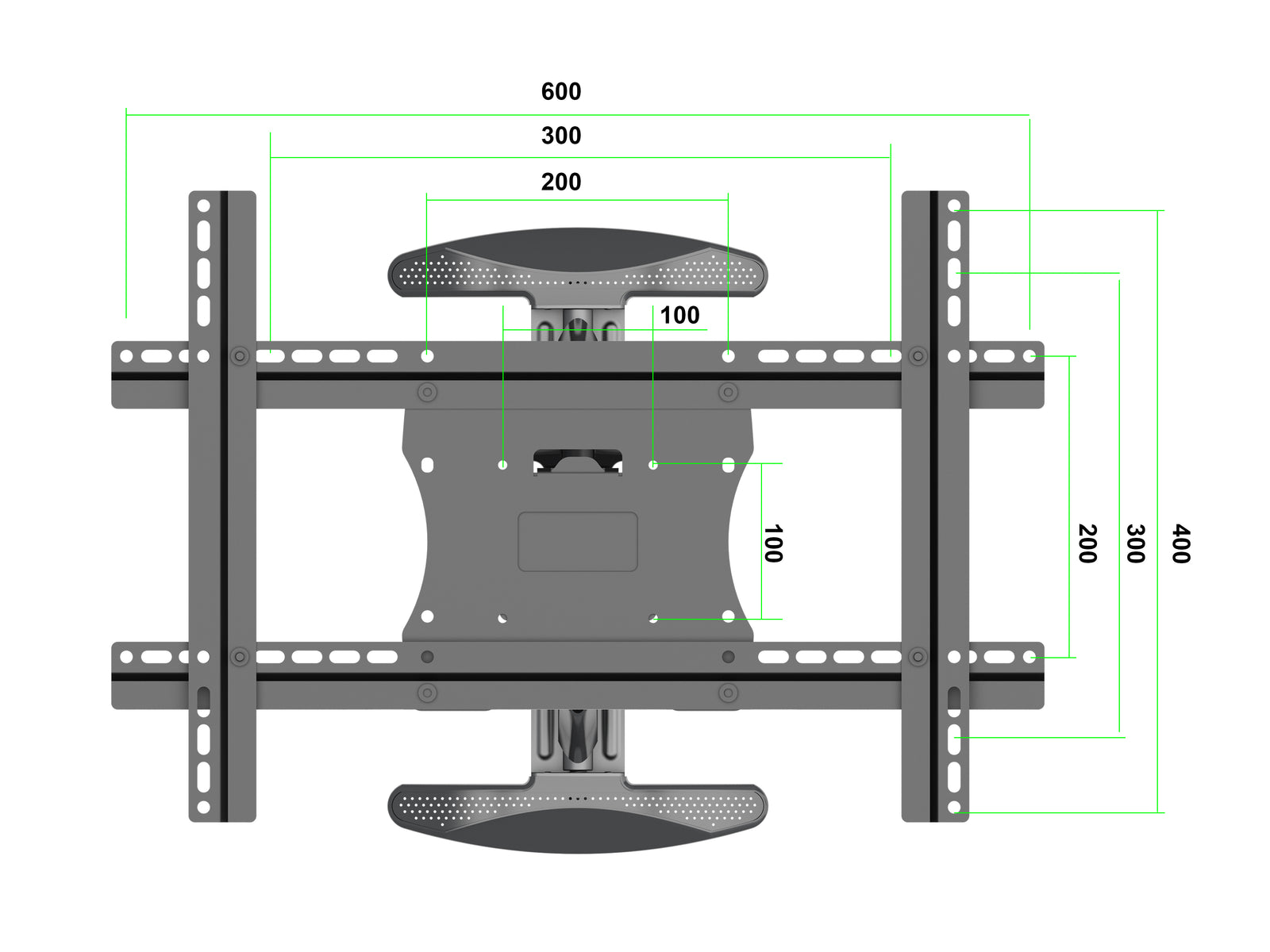 Multibrackets M VESA Flexarm Full Motion Portrait Wall Mount for 32"–55" Screens | 7350105212307 Wall Mount Bracket Multibrackets
