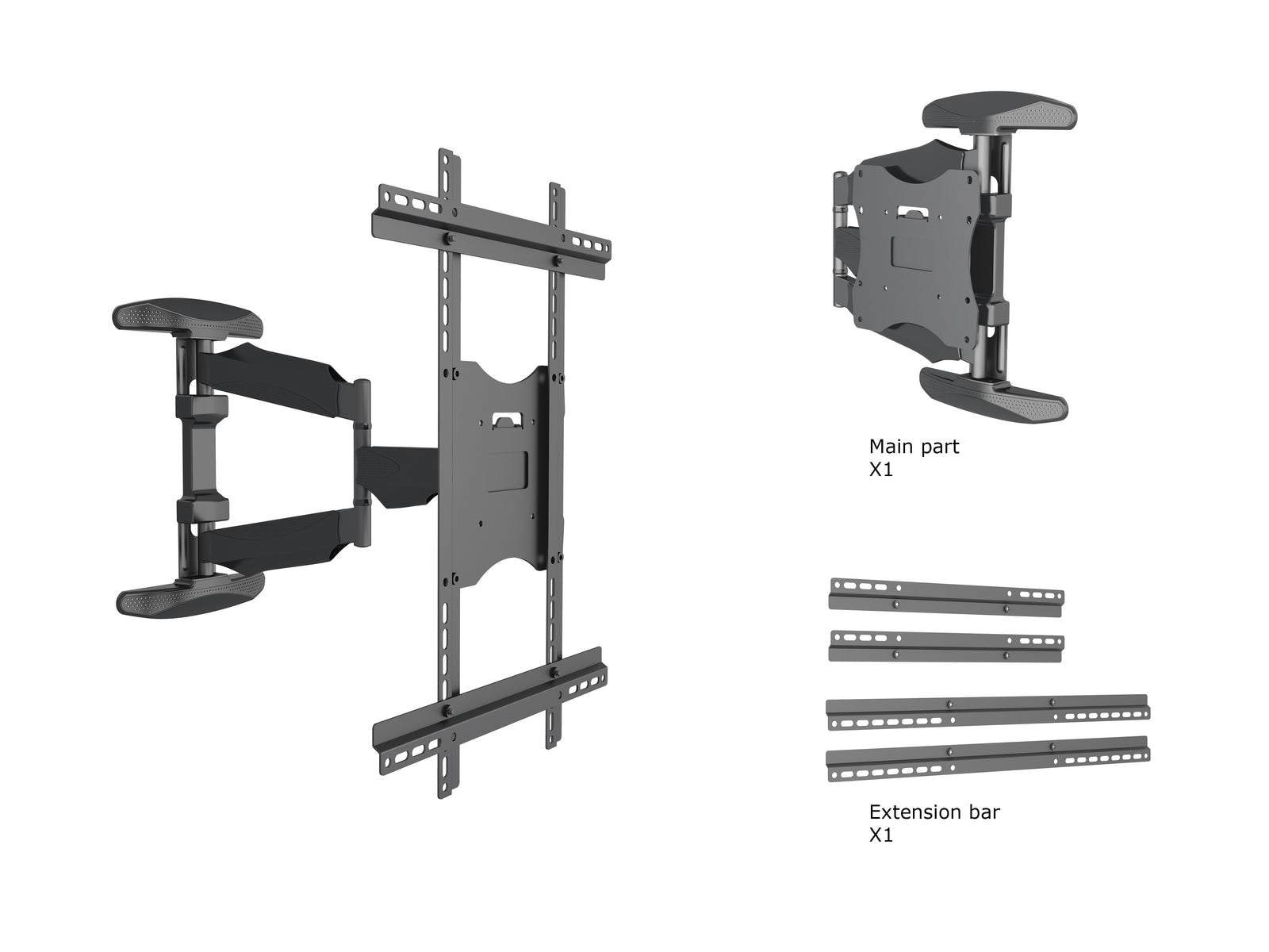 Multibrackets M VESA Flexarm Full Motion Portrait Wall Mount for 32"–55" Screens | 7350105212307 Wall Mount Bracket Multibrackets