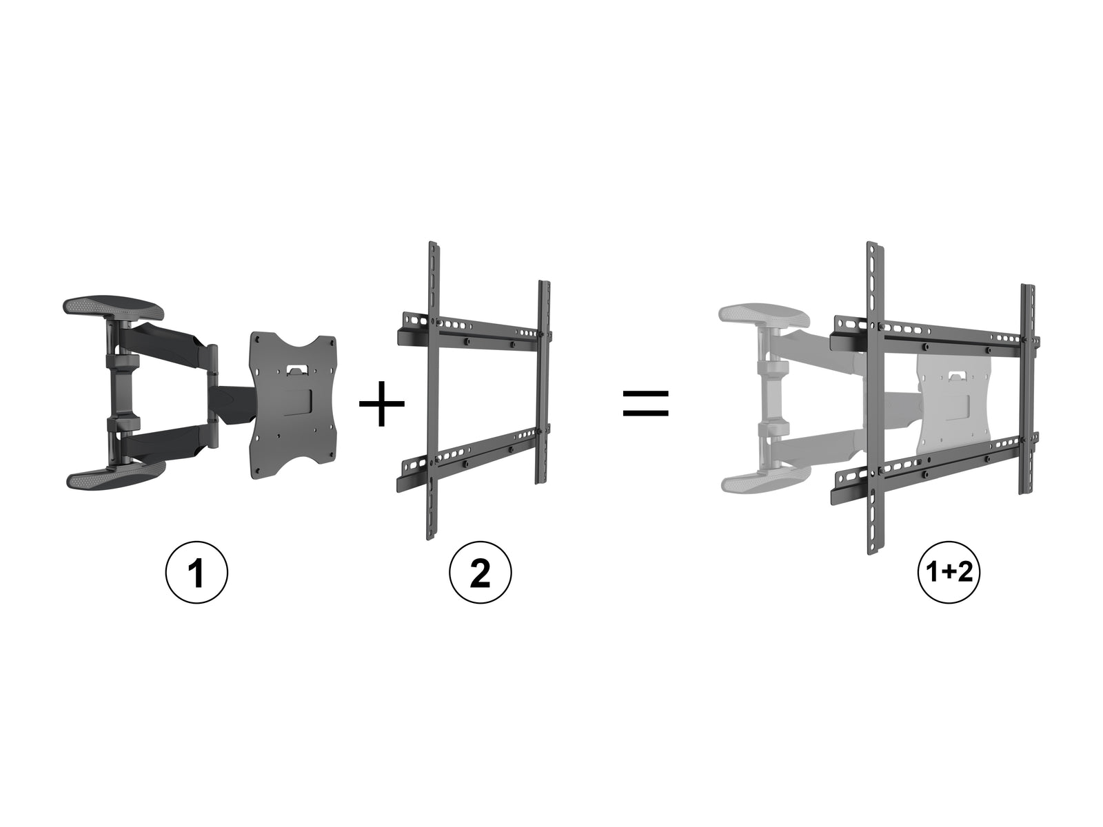 Multibrackets M VESA Flexarm Full Motion Portrait Wall Mount for 32"–55" Screens | 7350105212307 Wall Mount Bracket Multibrackets