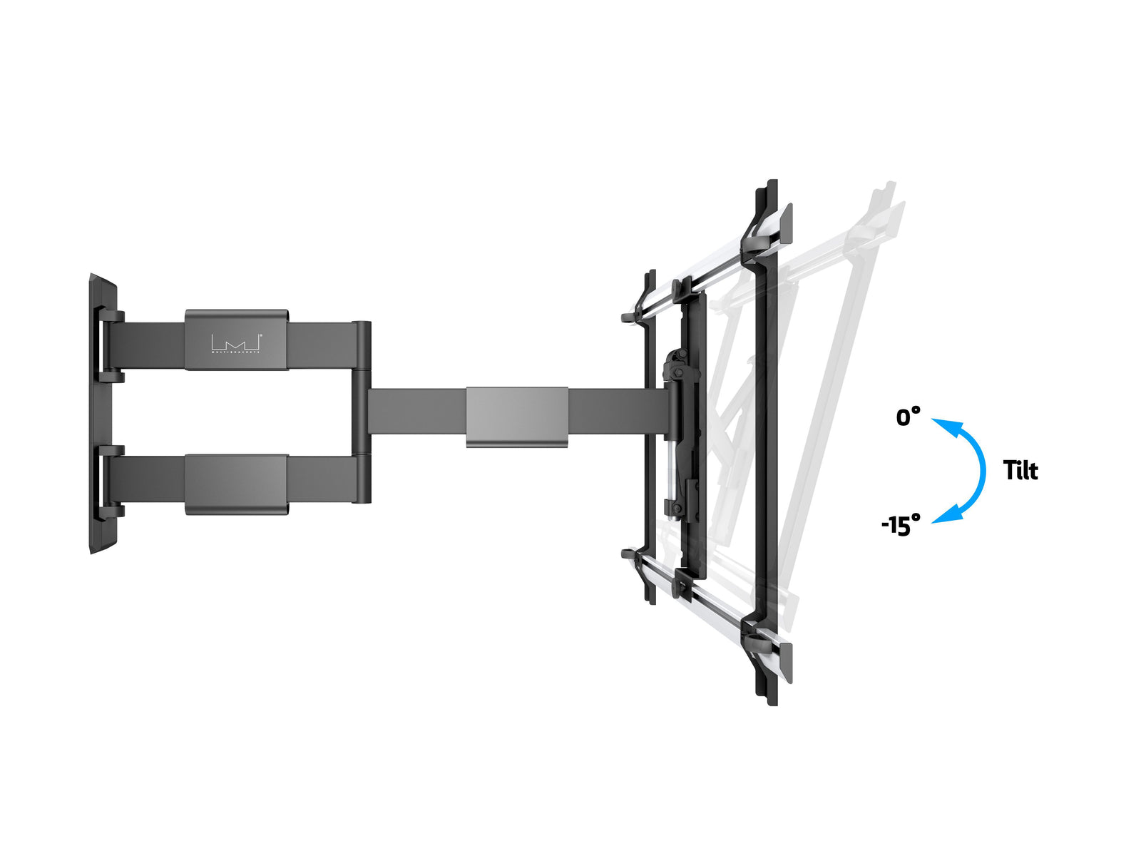 Multibrackets M VESA Flexarm Thin Large Full Motion Wall Mount for 37"–65" Screens | 7350105210143