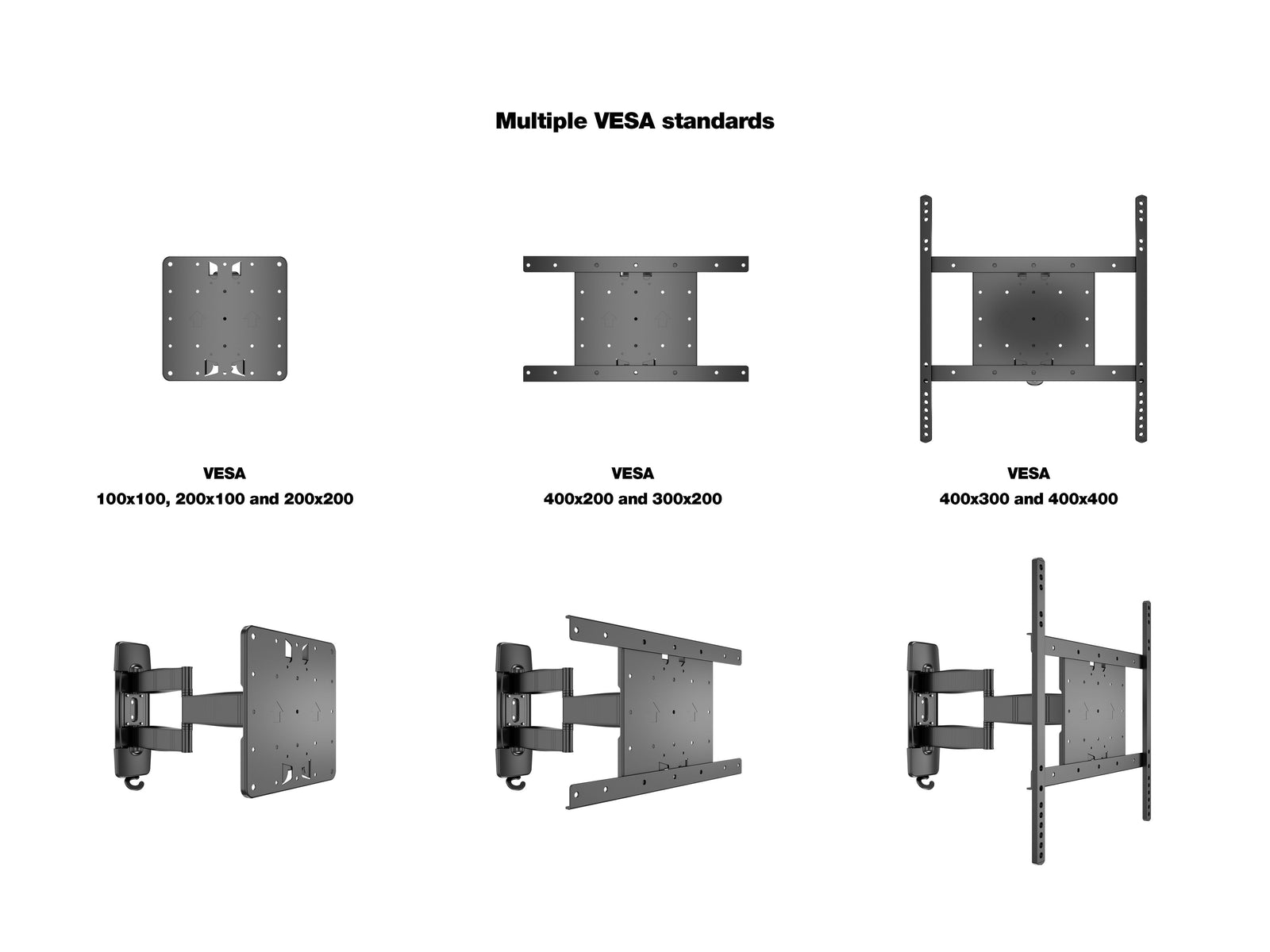 Multibrackets M VESA Flexarm Tilt & Turn III Wall Mount for 32"–50" Screens | 7350022734234
