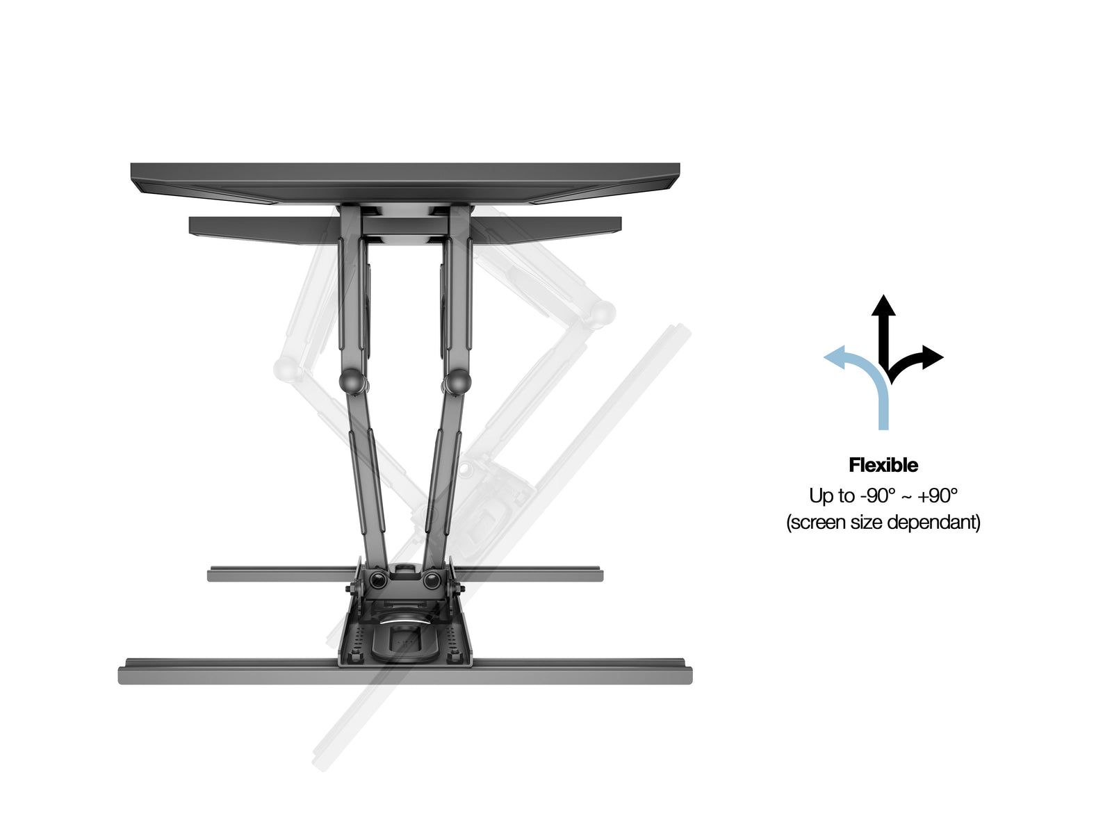 Multibrackets M VESA Flexarm XL Dual Full Motion Wall Mount for 40"–75" Screens | 7350105210402