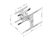 Multibrackets M VESA Flexarm XL Dual Full Motion Wall Mount for 40"–75" Screens | 7350105210402