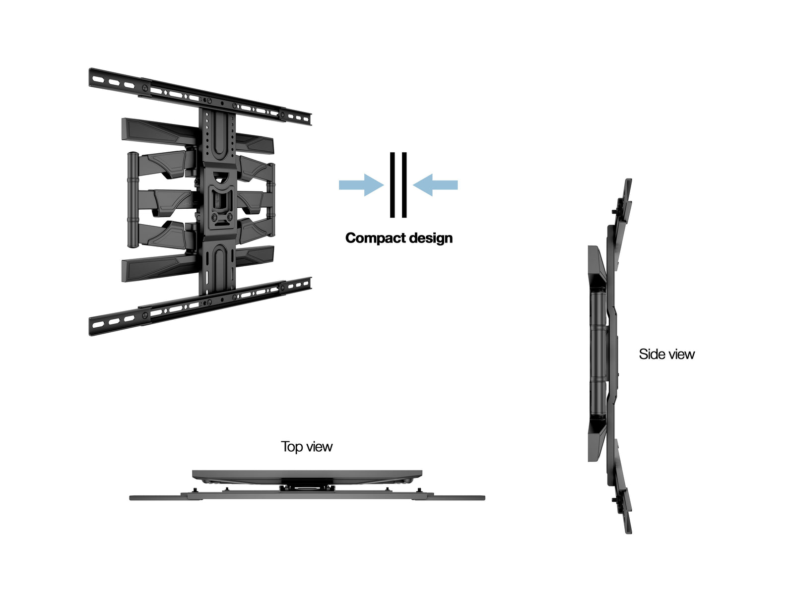 Multibrackets M VESA Flexarm XL Dual Full Motion Wall Mount for 40"–75" Screens | 7350105210402