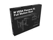 Multibrackets M VESA Flexarm XL Dual Full Motion Wall Mount for 40"–86" Screens | 7350073736317