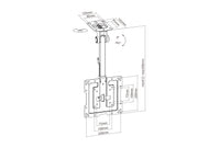 Multibrackets M VESA Flip Down Large Mount for 23"-55" Screens – Black | 7350105213090 Ceiling Mount Bracket Multibrackets