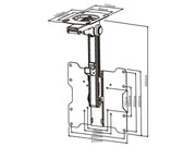 Multibrackets M VESA Flip Down Mount for 15"-37" Screens | 7350022739826 Ceiling Mount Bracket Multibrackets