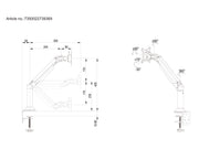 Multibrackets M VESA Gas Lift Arm Basic Monitor Mount for 15"–34" Monitors | 7350073732432