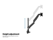 Multibrackets M VESA Gas Lift Arm Basic Single Pole Monitor Mount for 15"–34" Monitors | 7350105214271