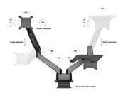 Multibrackets M VESA Gas Lift Arm Dual Monitor & Laptop Mount for 15"–32" Screens | 7350105211881
