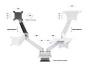 Multibrackets M VESA Gas Lift Arm Dual Monitor & Laptop Mount for 15"–32" Screens | 7350105211898