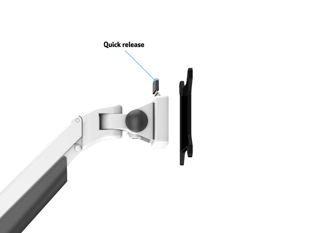 Multibrackets M VESA Gas Lift Arm Quad Monitor Mount for 15"–32" Monitors | 7350022737211