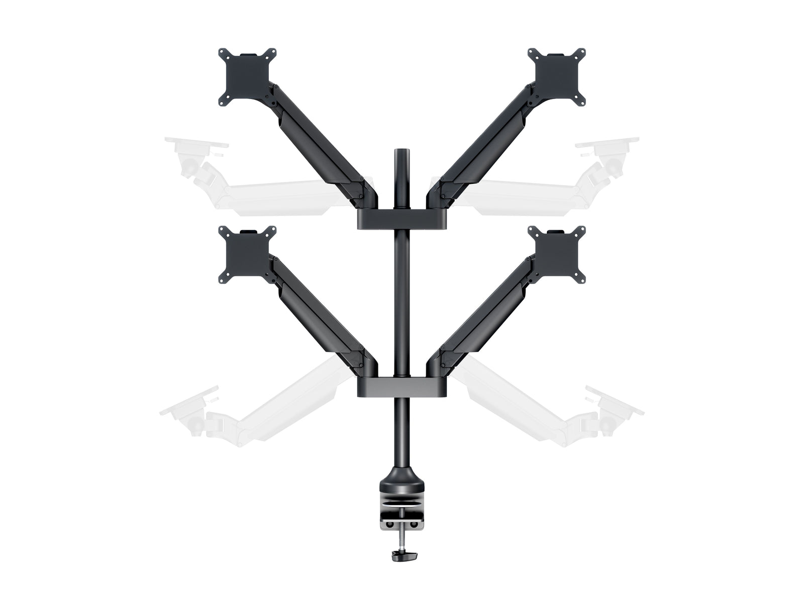 Multibrackets M VESA Gas Lift Arm Quad Monitor Mount for 15"–32" Monitors | 7350022737235