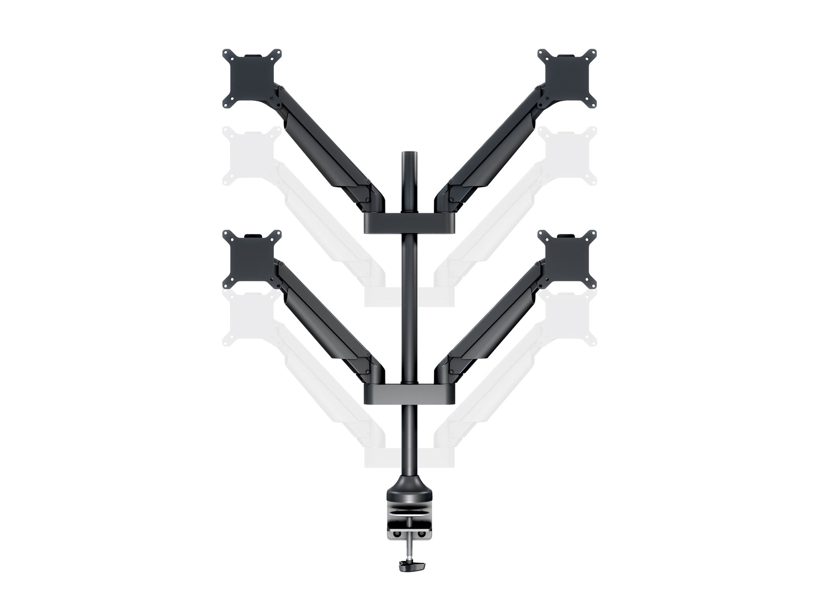 Multibrackets M VESA Gas Lift Arm Quad Monitor Mount for 15"–32" Monitors | 7350022737235
