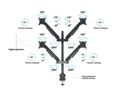 Multibrackets M VESA Gas Lift Arm Quad Monitor Mount for 15"–32" Monitors | 7350073732609