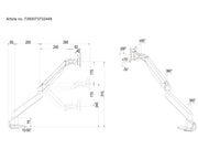 Multibrackets M VESA Gas Lift Arm Single HD Monitor Mount for 15"–34" Monitors | 7350073732449