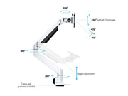 Multibrackets M VESA Gas Lift Arm Single Monitor Mount for 15"–34" Monitors | 7350022737150
